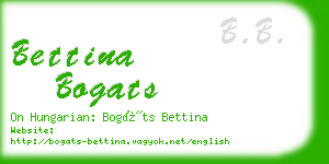 bettina bogats business card